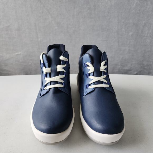 Clarks Waterproof Boots Womens Size 7.5 Step North Mid Navy Blue Cloudsteppers - Picture 4 of 14